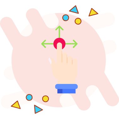 İzometrik 3d biçiminde el imleci simgesine tıklayın