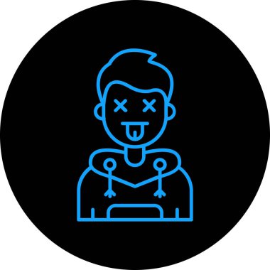 Maskeli bir adamın vektör çizimi