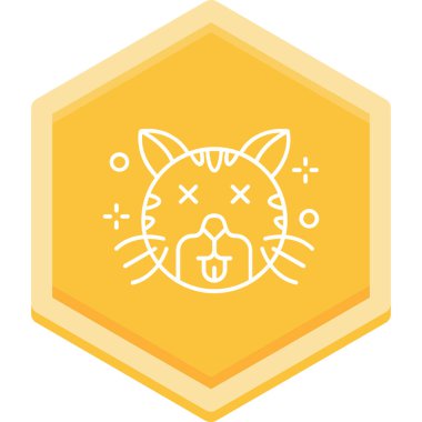 kedi simgesi vektör illüstrasyonu