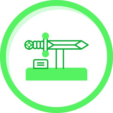 Çemberde bir vinç simgesi çizimi.