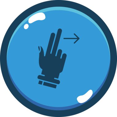 Bir el simgesinin vektör illüstrasyonu