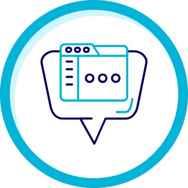 Konuş. Web simgesi basit illüstrasyon