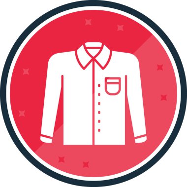 t-shirt düz simgesi, uzun gölge, vektör simgesi