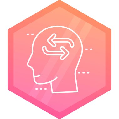 Beyaz arka planda devre kartı simgesi olan insan beyni rengi. İnsan beyni teknolojisi. Değişken rastgele şekiller. vektör illüstrasyonu