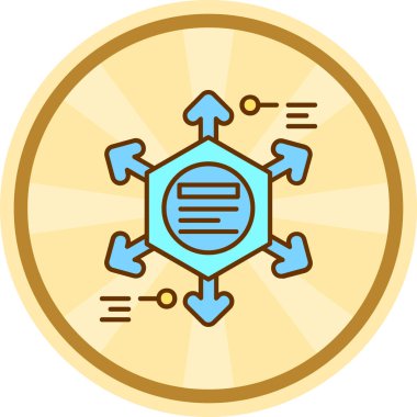 Modern bir simgenin vektör illüstrasyonu