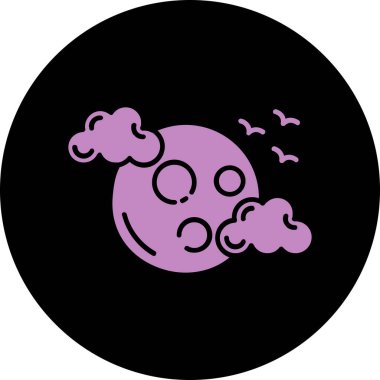 Bir ay simgesinin vektör illüstrasyonu