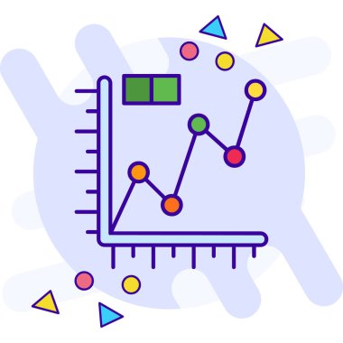 Grafik çizelgesi simgesi - taslak biçimi