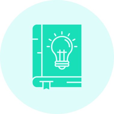 Kitap simgesi olan ampul.