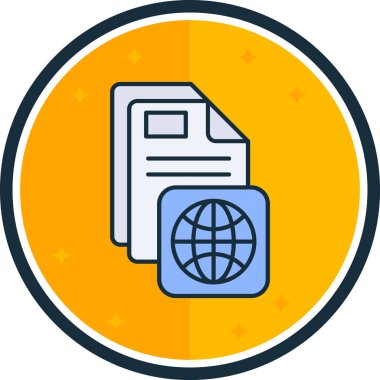 belge simgesi vektör illüstrasyonu