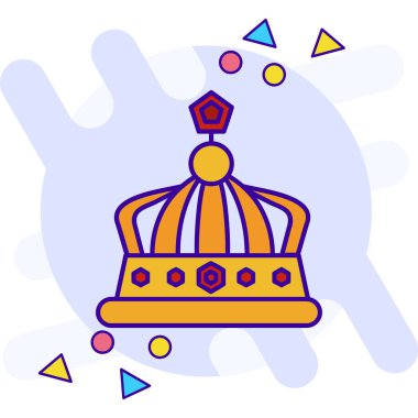 Sirk karnavalı ikonu. Web için sirk vektör simgelerinin özet çizimi