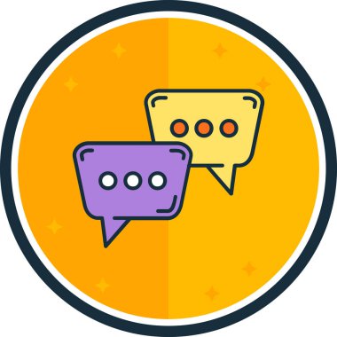 konuşma balonu simgesi, vektör illüstrasyonu