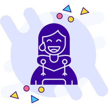 kadın avatar simgesi, vektör illüstrasyonu