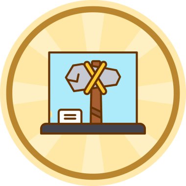 Bir ağaç simgesinin vektör illüstrasyonu