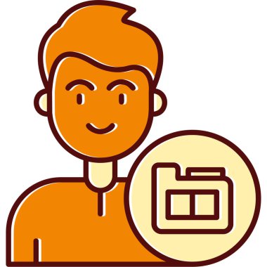 Kredi kartı ikonu olan adam, vektör illüstrasyonu