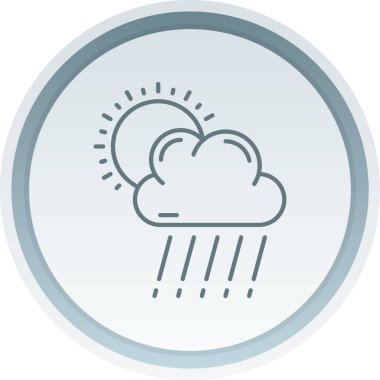 Yağmur Bulutu Simgesi Vektörü