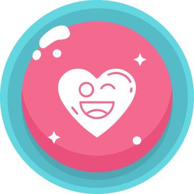 Kalp. Web simgesi basit illüstrasyon