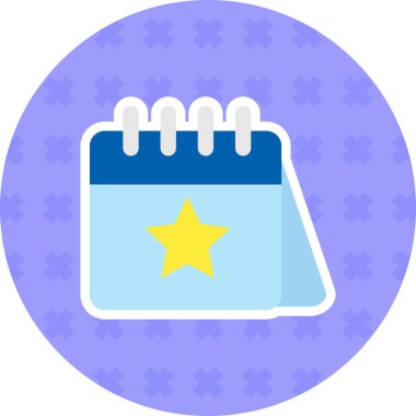 Yumuşak arkaplanda izole edilmiş düz moda takvim simgesi.