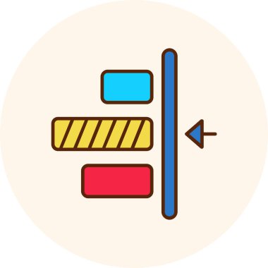 bariyer simgesi vektör illüstrasyonu
