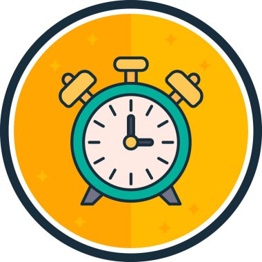 Alarm saat simgesi vektör illüstrasyonu