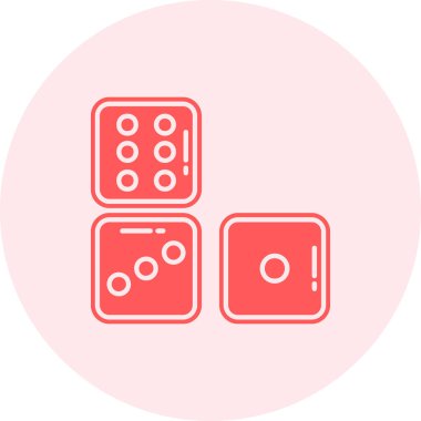 Kumarhane fişi. Basit illüstrasyon