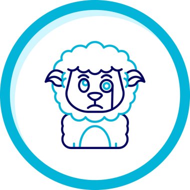 Mavi çerçeveli şirin koyunlar