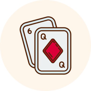 Kumarhane çipleri ikon vektör çizimi