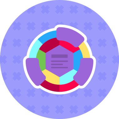 iş düz ikon vektör illüstrasyonu