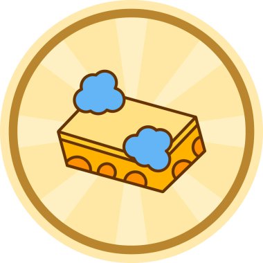 Peynir. Web simgesi basit illüstrasyon