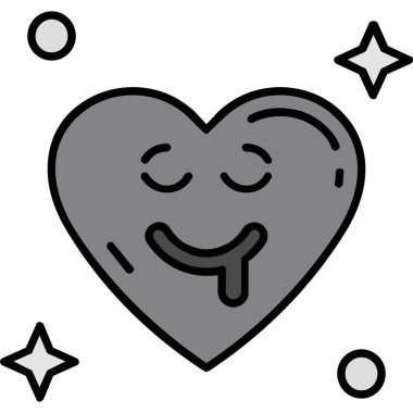 Aşk. Web simgesi basit illüstrasyon