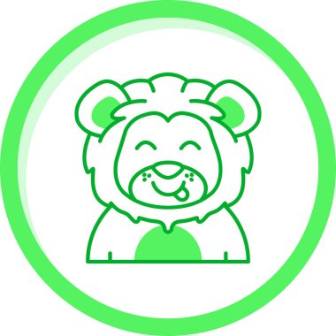 Şirin panda ikon vektör çizimi