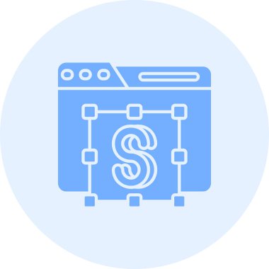 Para için. Web simgesi basit illüstrasyon