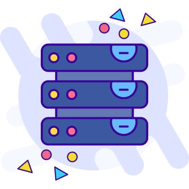 sunucu veritabanı simgesi doldurulmuş dış hat biçimi