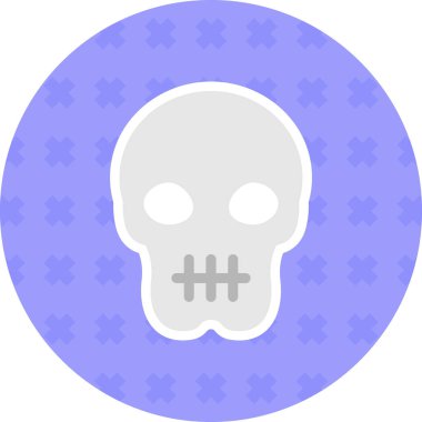 Kafatası. Web simgesi basit illüstrasyon