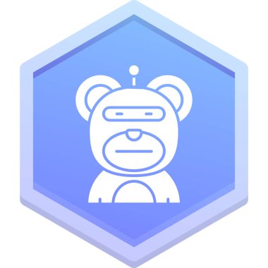 Şirin bir arı çizgi film ikonunun vektör çizimi