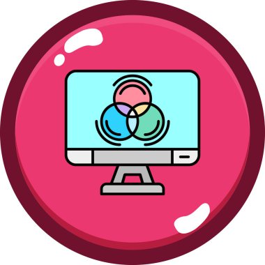 İnternet simgesi olan bir laptop. vektör illüstrasyonu