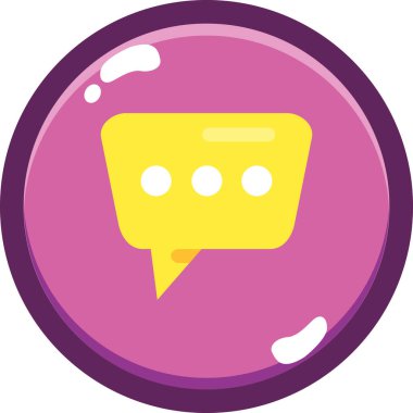 Sohbet baloncukları simgesi, vektör illüstrasyonu