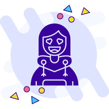 Atkı simgesi olan kız