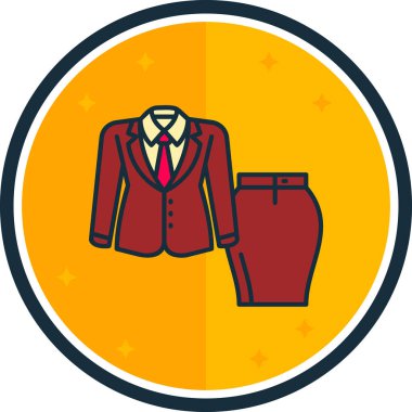 Bir ceket simgesinin vektör illüstrasyonu