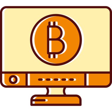 Bitcoin simgesi vektör illüstrasyonu