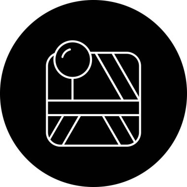 Tren simgesinin vektör illüstrasyonu