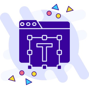 Basit vektör simgesi, yazıcının illüstrasyonu