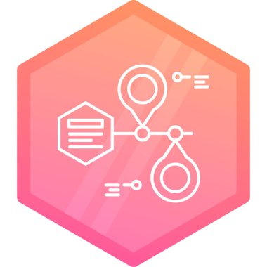 Beyaz arkaplanda çizgi bal peteği simgesi izole edildi. Bal hücrelerinin sembolü. Tatlı doğal yemek. Renkli taslak konsepti. Vektör.