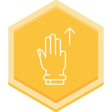 Bir el simgesinin vektör illüstrasyonu