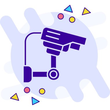 Gözetim kamerası. Basit illüstrasyon