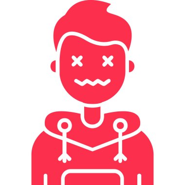 kızgın çocuk simgesi vektör illüstrasyonu