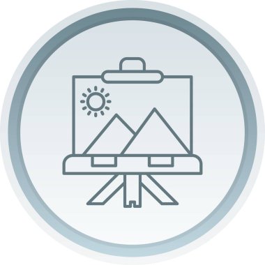 Bir dağın bir simgesinin vektör illüstrasyonu