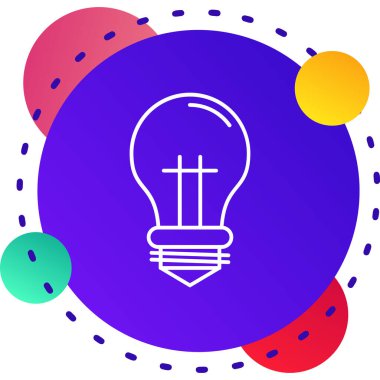 Siyah çizgi güneş enerjisi simgesi beyaz arkaplanda izole edildi. Rastgele daire şekilleriyle ayarlayın. vektör