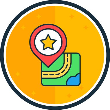 Harita konumu simgesi - taslak biçimi