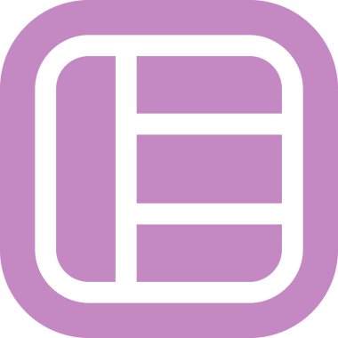 Modern ve renkli bir simgenin vektör çizimi