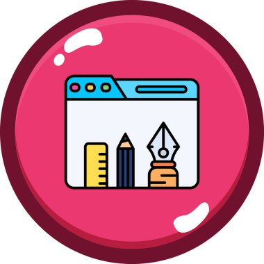 Bir kitap simgesinin vektör illüstrasyonu